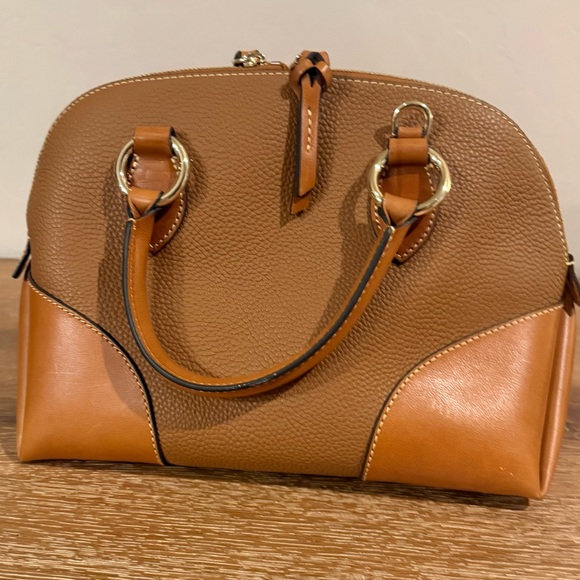Dooney & Bourke Dome Satchel Crossbody Brown Leather - Picture 3 of 6